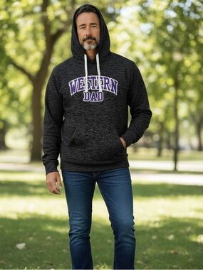 Western University Dad Hoodie Varsity Sweatshirt Size XL VGUC